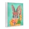Stupell Industries Polka Dot Spring Rabbit Framed Giclée Wall Art